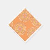 Serviette En Papier Fireworks japonais orange (Coin)