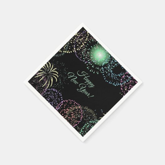 Serviette En Papier Fireworks modifiables (Coin)