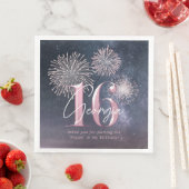 Serviette En Papier Fireworks Sweet 16 Midnight Blush ID984 (En situation)