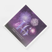Serviette En Papier Fireworks Sweet 16 Purple ID984 (Coin)