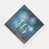 Serviette En Papier Fireworks Sweet 16 Teal ID984 (Coin)