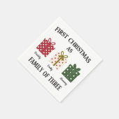 Serviette En Papier First Christmas as Family of Three Gift (Coin)
