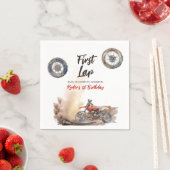 Serviette En Papier First Lap Little Racer 1st Birthday (En situation)