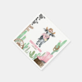 Serviette En Papier First Rodeo 1st Birthday Baby Cow (Coin)