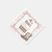 Serviette En Papier First Rodeo 1st Birthday Dusty Pink (Coin)