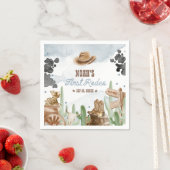 Serviette En Papier First Rodeo 1st Birthday Rustic Wild West (En situation)