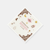 Serviette En Papier First Rodeo Birthday Girl, Fun Cowgirl Birthday (Coin)
