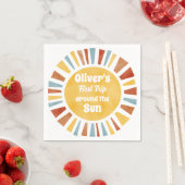 Serviette En Papier First Trip Around The Sun Invitation (En situation)