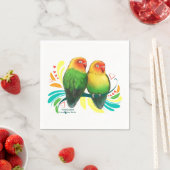 Serviette En Papier Fischer Lovebirds (En situation)