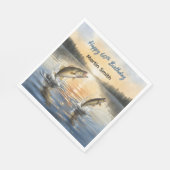 Serviette En Papier Fishing 60th birthday 60th birthday  (Coin)