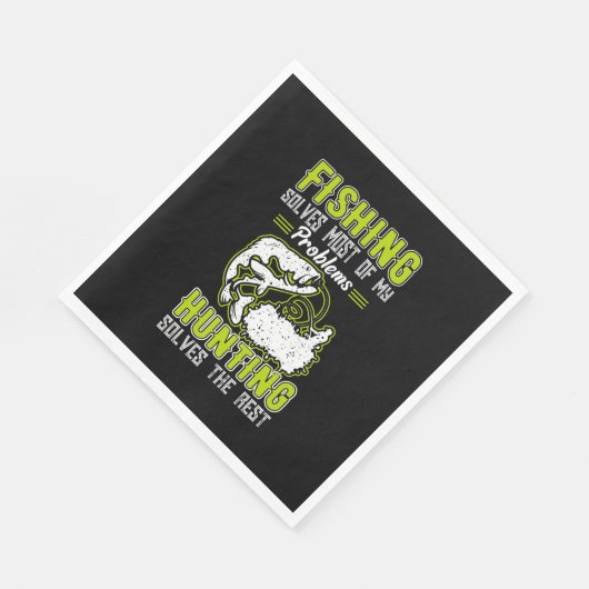 Serviette En Papier Fishing Solves Most Of My Problems (Coin)