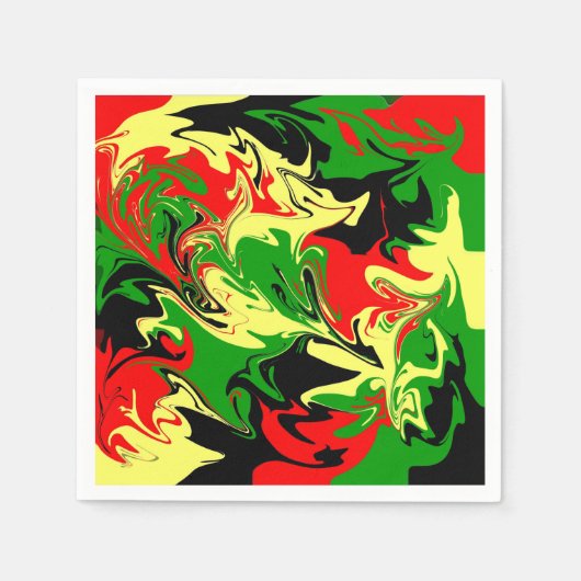 Serviette En Papier Fissures afrocentriques (Devant)