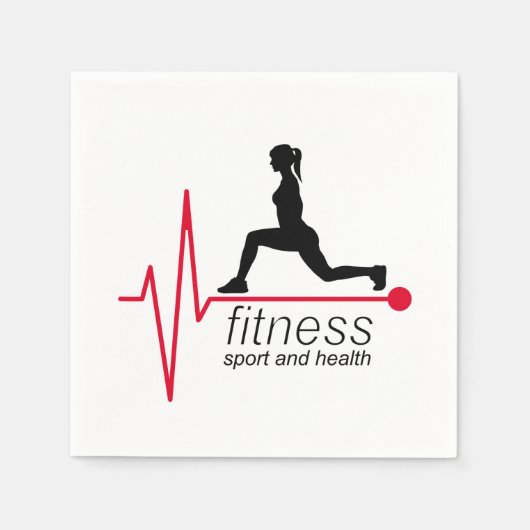 Serviette En Papier Fitness girl (Devant)