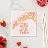 Serviette En Papier Five est Vibe Super Retro Rainbow 5e anniversaire (En situation)