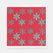 Serviette En Papier Flacon de neige à parties scintillant argentée (Devant)