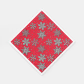 Serviette En Papier Flacon de neige à parties scintillant argentée (Coin)