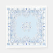 Serviette En Papier Flacon de neige bleu glace (Devant)