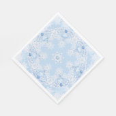 Serviette En Papier Flacon de neige bleu glace (Coin)