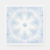 Serviette En Papier Flacon de neige bleu glace (Devant)