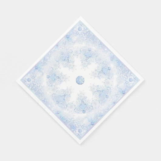 Serviette En Papier Flacon de neige bleu glace (Coin)