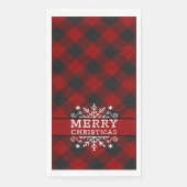 Serviette En Papier Flacon de neige Plaid Joyeux Noël (Devant)
