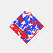 Serviette En Papier Flacons de rouge, blanc et bleu (Coin)