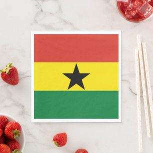 Serviette En Papier Flag du Ghana