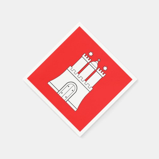 Serviette En Papier Flag of Hamburg Paper Napkins (Coin)