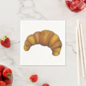 Serviette En Papier Flaky Buttery Croissant Français Pâtisserie Footy (En situation)