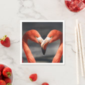 Serviette En Papier Flamant de la Saint-Valentin (En situation)