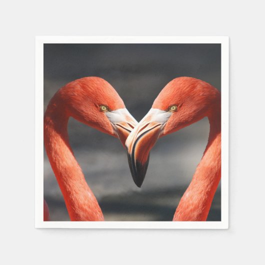 Serviette En Papier Flamant de la Saint-Valentin (Devant)