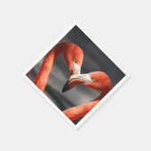 Serviette En Papier Flamant de la Saint-Valentin (Coin)
