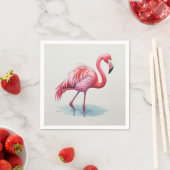 Serviette En Papier Flamant rose (En situation)