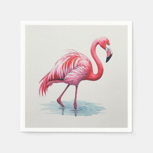 Serviette En Papier Flamant rose (Devant)