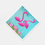 Serviette en papier flamant rose (Coin)