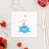 Serviette En Papier Flamant rose (En situation)