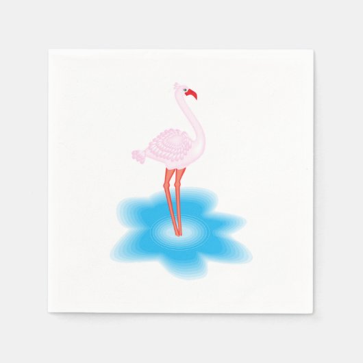 Serviette En Papier Flamant rose (Devant)