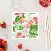 Serviette En Papier Flamant rose (En situation)