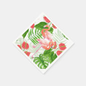 Serviette En Papier Flamant rose (Coin)