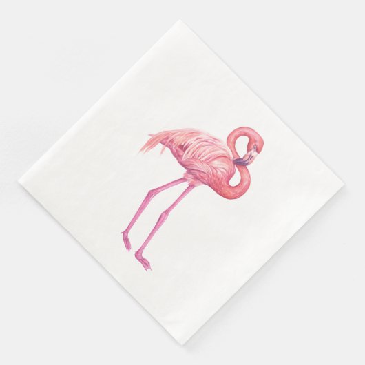SERVIETTE EN PAPIER FLAMANT ROSE 2 (Coin)