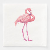 SERVIETTE EN PAPIER FLAMANT ROSE 2 (Devant)