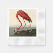 Serviette En Papier Flamant rose américain d'Audubon (Devant)