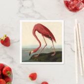 Serviette En Papier Flamant rose américain d'Audubon (En situation)