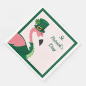 Serviette En Papier Flamant rose amusant Animal rose St Patrick's Day (Coin)