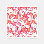Serviette En Papier Flamant rose Aquarelle En Aquarelles (Devant)