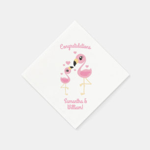Serviette En Papier Flamant rose Baby shower de la petite tropicale
