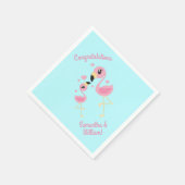 Serviette En Papier Flamant rose Baby shower mignon Tropical (Coin)