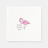 Serviette En Papier Flamant rose Bachelorette Bridesmaid Tribu d'encha (Devant)