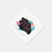 Serviette En Papier Flamant rose Bachelorette Fantastic V2 ID930 (Coin)