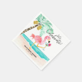 Serviette En Papier Flamant rose Beach Cocktail Fête des mariées tropi (Coin)